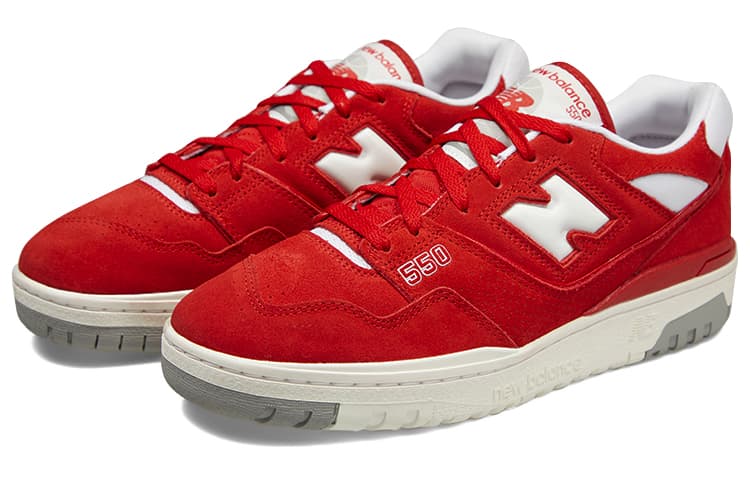 Ретро баскетбольные кроссовки New Balance 550 Red - изображение 3