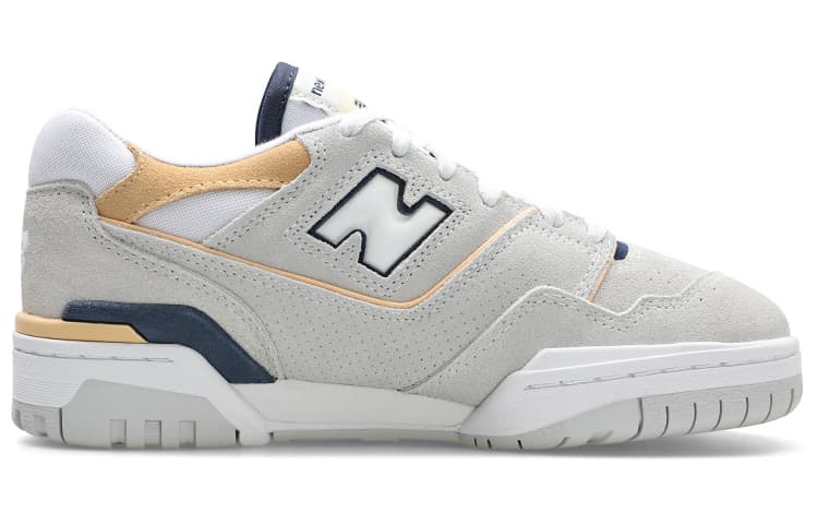 Ретро баскетбольные кроссовки New Balance 550 White Yellow Blue - изображение 2