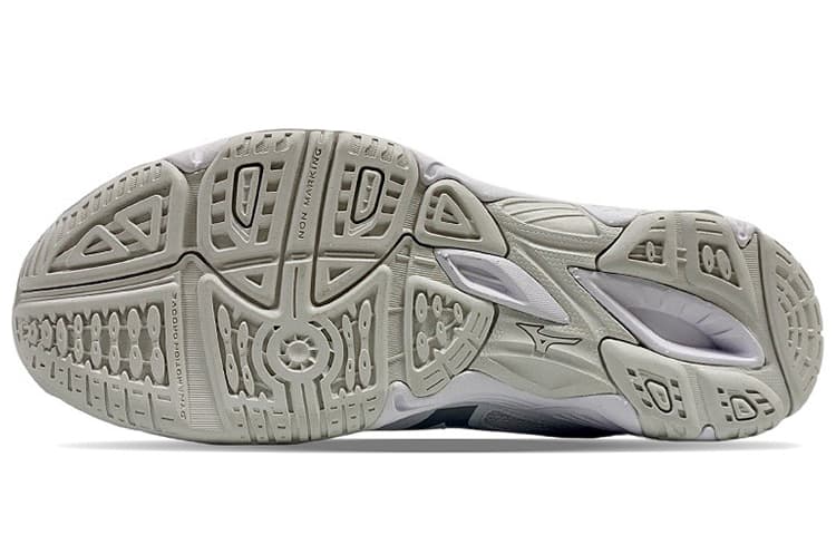 Кроссовки для бадминтона Mizuno Cyclone Speed CN White Silver - изображение 5