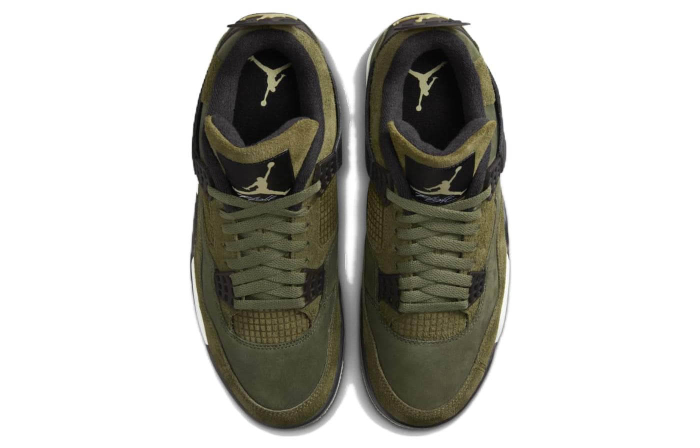 Ретро баскетбольные кроссовки Jordan Air Jordan 4 "Olive" - изображение 4