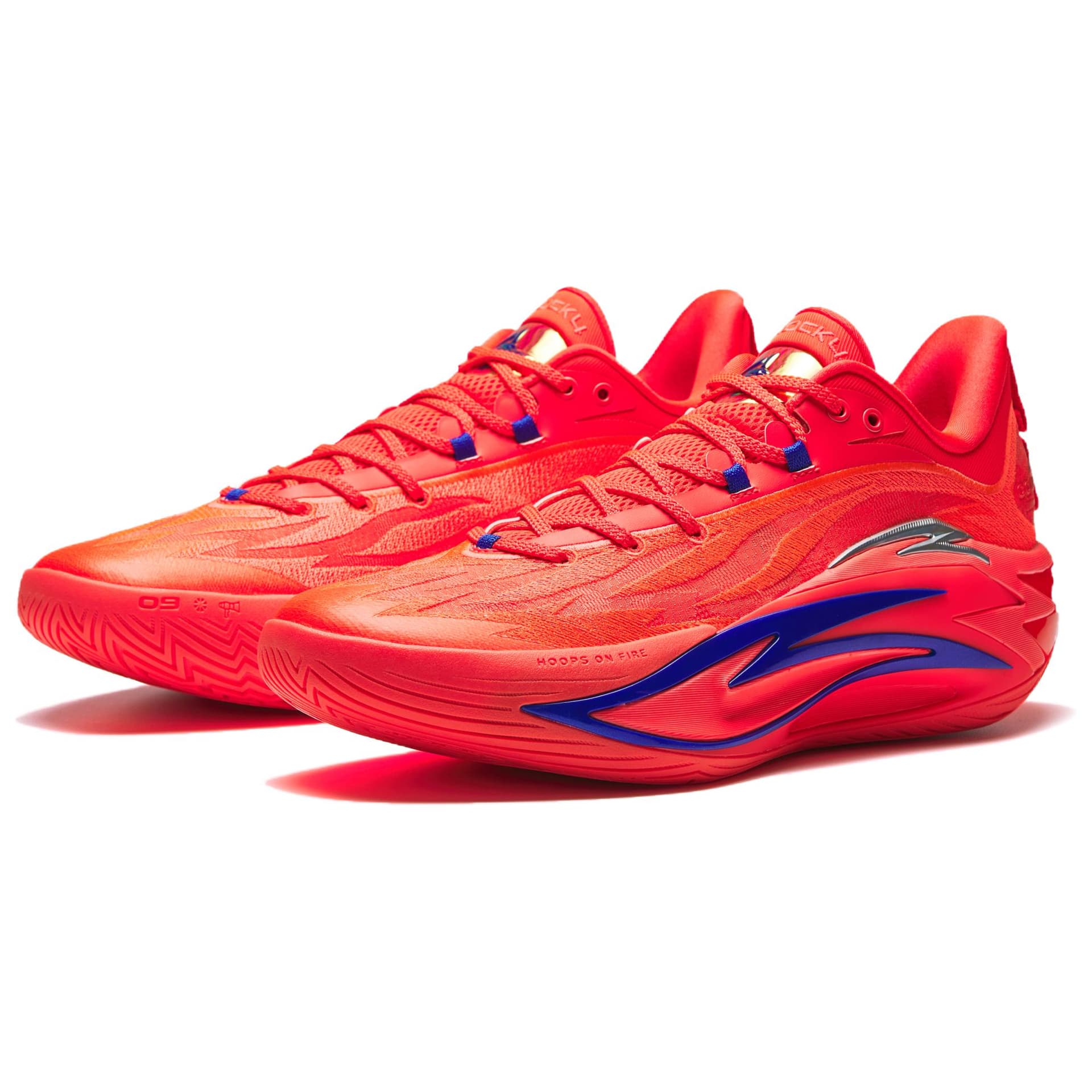 Кроссовки для баскетбола ANTA Shock Wave 7 Low Топ Midfoot Карбоновая плита Баскетбольные кроссовки Мужской Красный - изображение 3