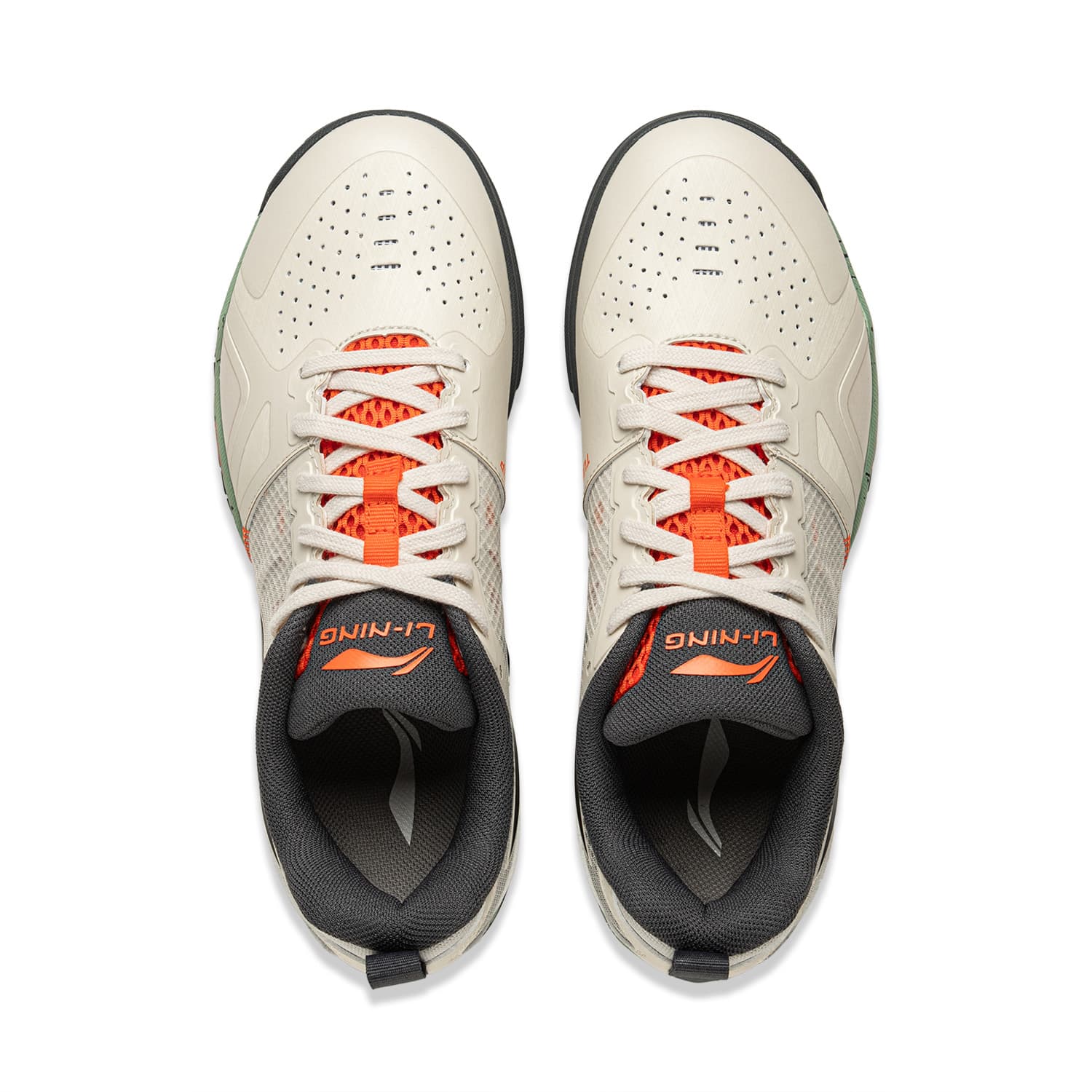 Кроссовки для спортзала Li-Ning Eagle Eye 2,0 PRO серия для настольного тенниса Удобно и модно Амортизация Противоскользящая износостойкая Лоу-топы Обувь для тренировки Унисекс Бежево-черный - изображение 4