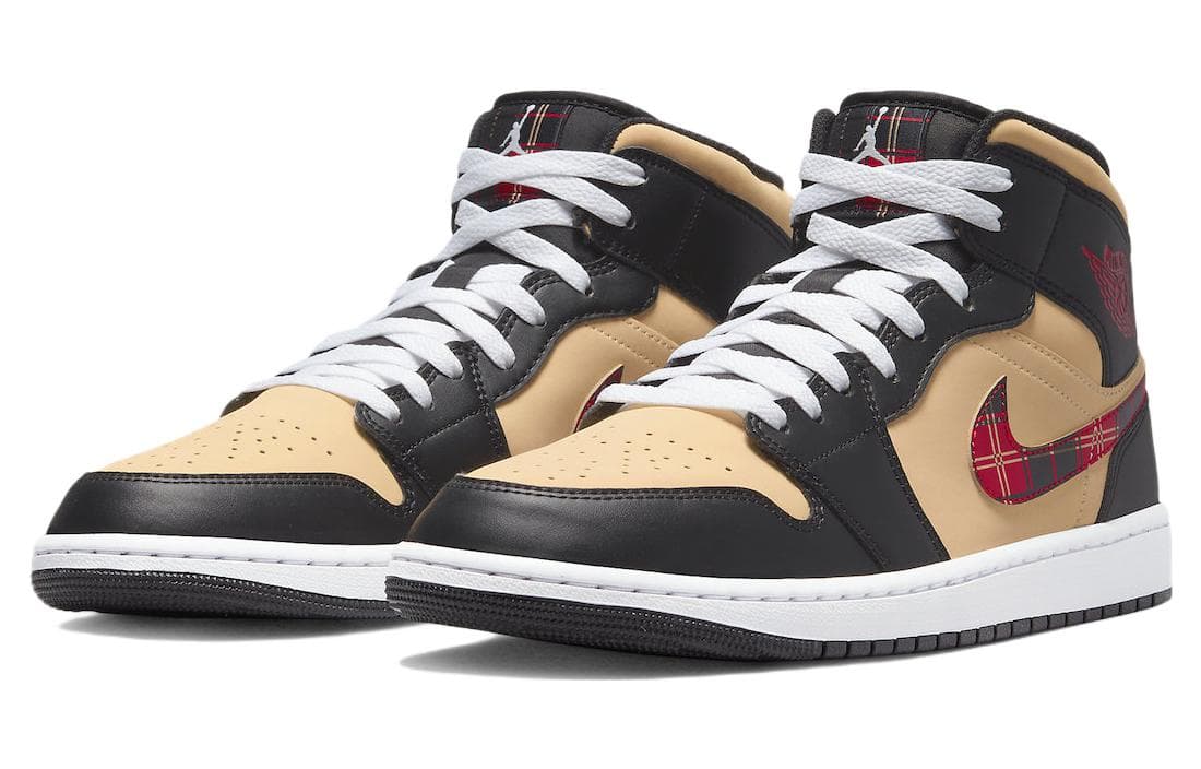 Ретро баскетбольные кроссовки Jordan Air Jordan 1 Mid "Tartan Swoosh" - изображение 3