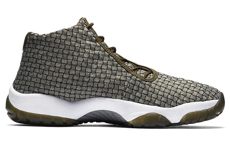 Ретро баскетбольные кроссовки Jordan Future Olive Canvas - изображение 2