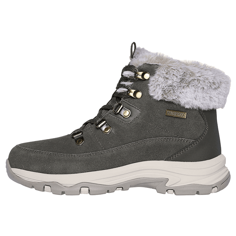 Ботинки зимние Skechers Короткие Сноубутсы Женские Оливково-Зеленые - изображение 1