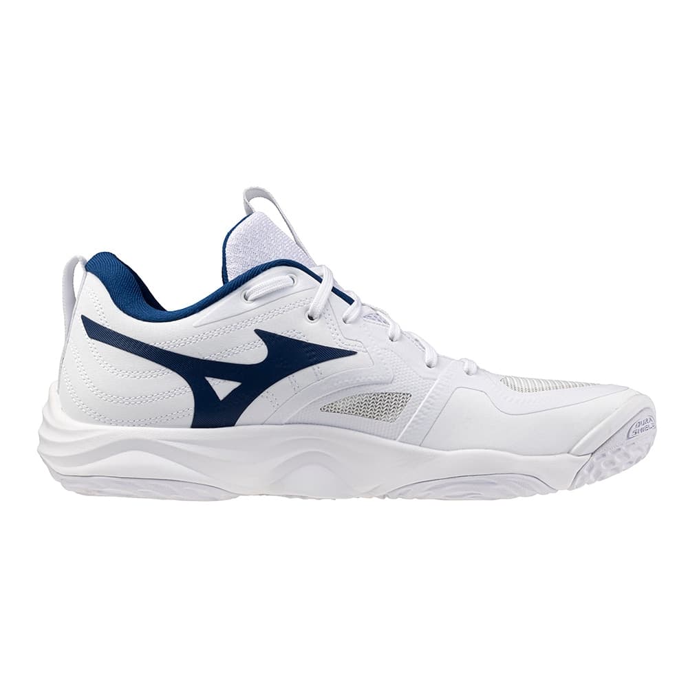 Кроссовки для спортзала Mizuno WAVE MOMENTUM ELITE Низкие кроссовки для тренировок с искусственной кожей унисекс морской синий - изображение 2
