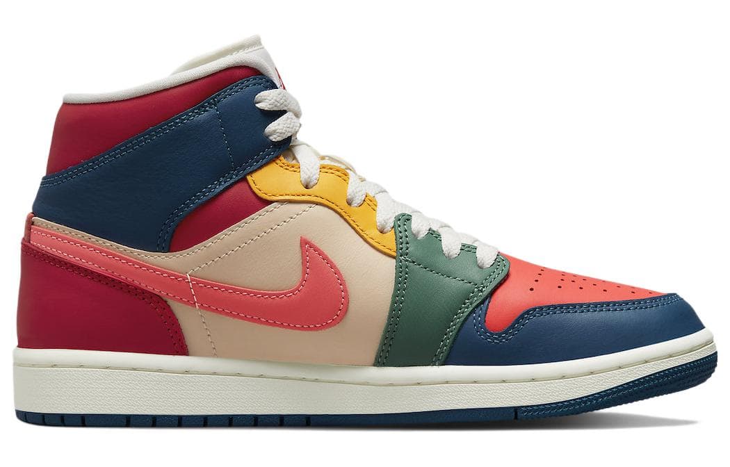 Ретро баскетбольные кроссовки Jordan Air Jordan 1 Mid SE "Multi-Color" — фото 2