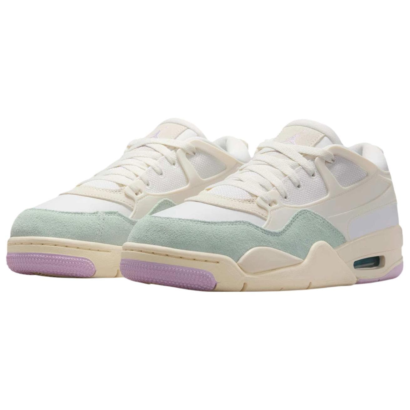 Ретро баскетбольные кроссовки Jordan Air Jordan 4 Low Top Ретро Баскетбольные Кроссовки Женские Белый Зеленый - изображение 3