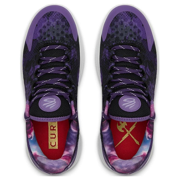 Кроссовки для баскетбола Under Armour Curry 1 Противоскользящие Устойчивые к истиранию Низкие Баскетбольные Кроссовки Мужские Фиолетовые Серые - изображение 4