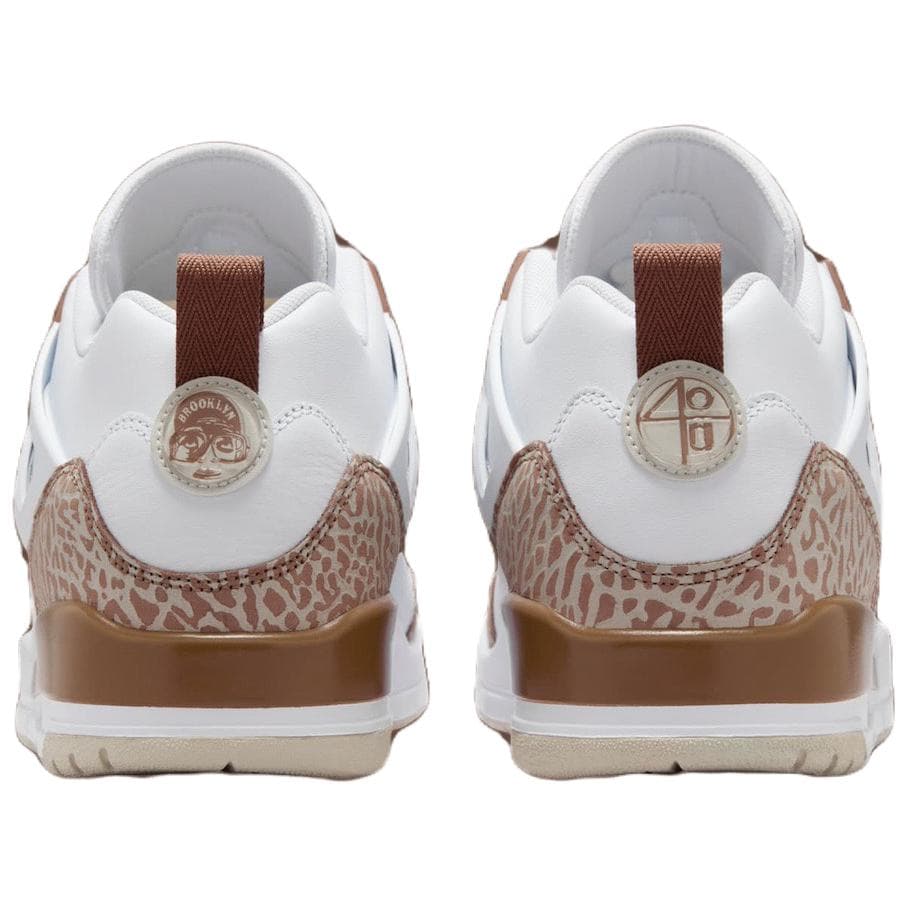 Ретро баскетбольные кроссовки Jordan Spizike Low White Brown Pink - изображение 5
