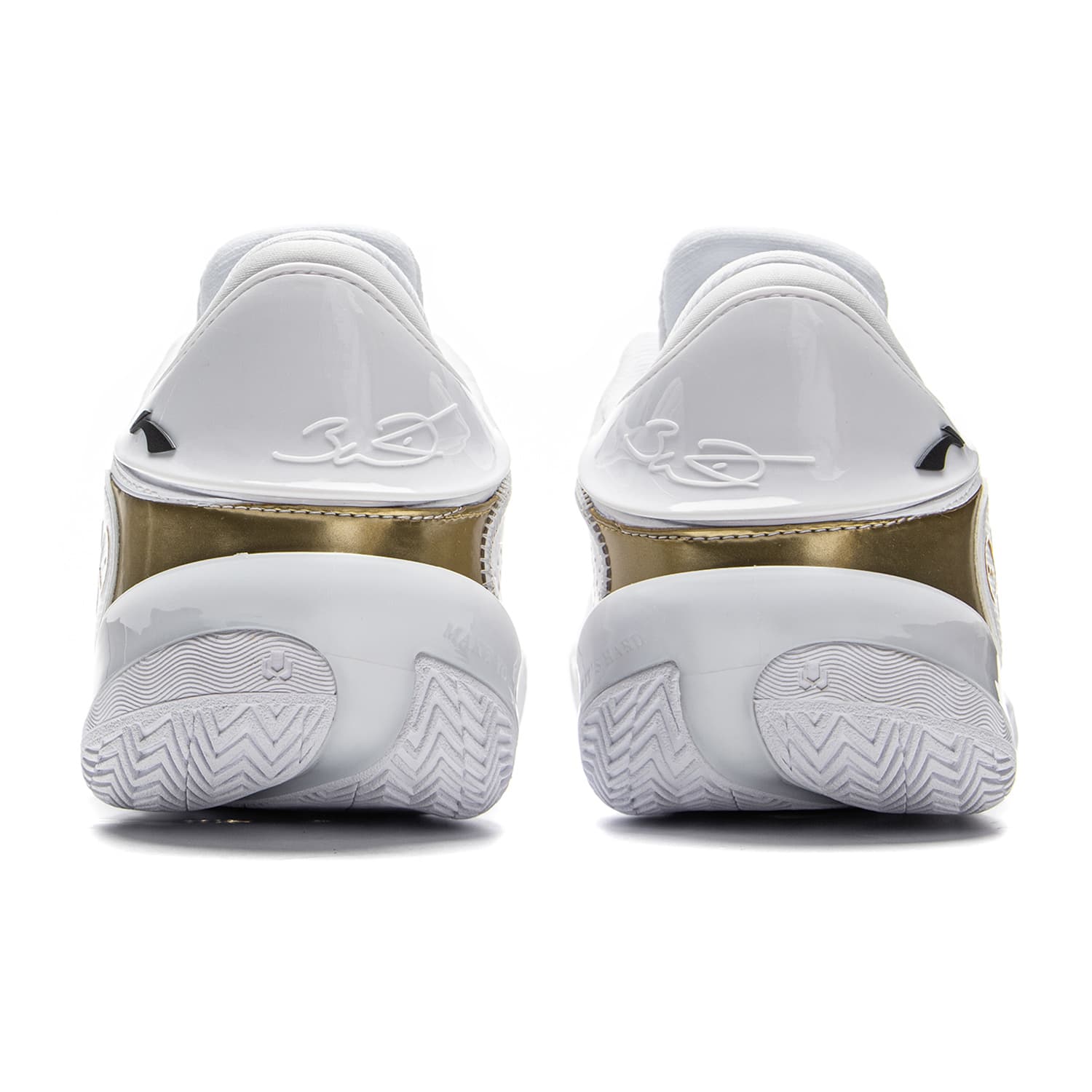 Кроссовки для баскетбола Li-Ning Wade 808 5 ULTRA Champion Path с технологией Ultra Bounse, карбоновая плита, стабильность и легкость, низкие баскетбольные кроссовки, мужские, белое золото - изображение 6
