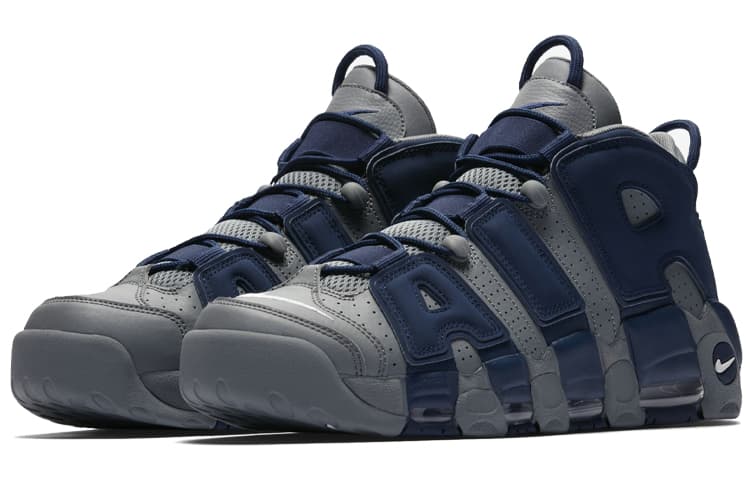 Кроссовки для баскетбола Nike Air More Uptempo "Cool Grey Midnight Navy" - изображение 3