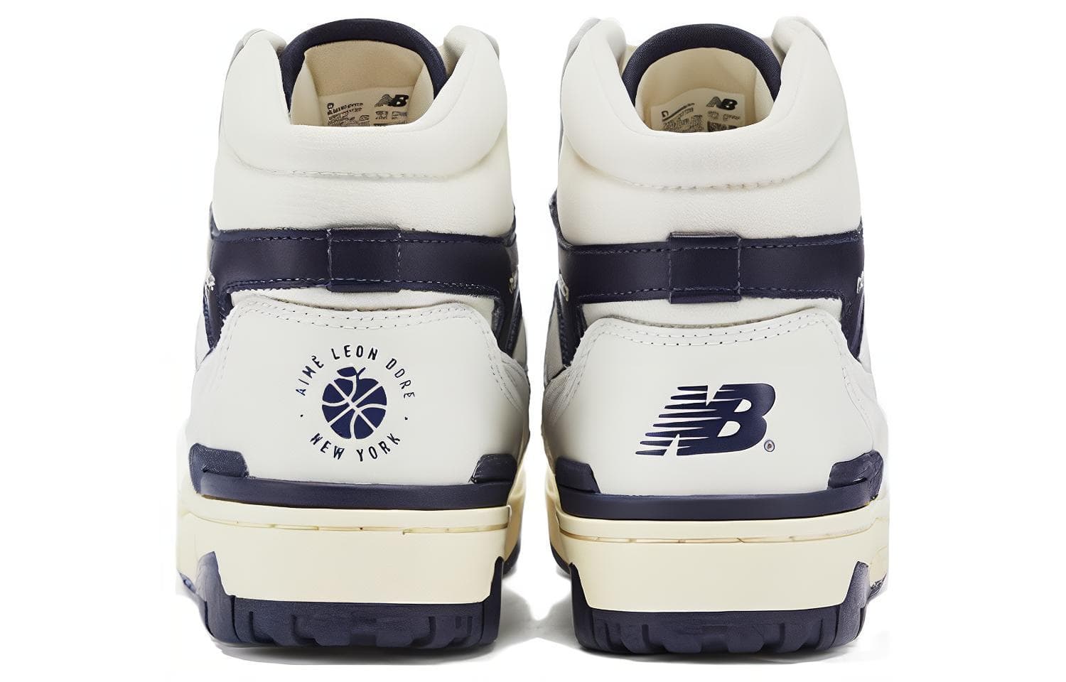 Ретро баскетбольные кроссовки Aimé Leon Dore x New Balance 650 White Navy - изображение 6