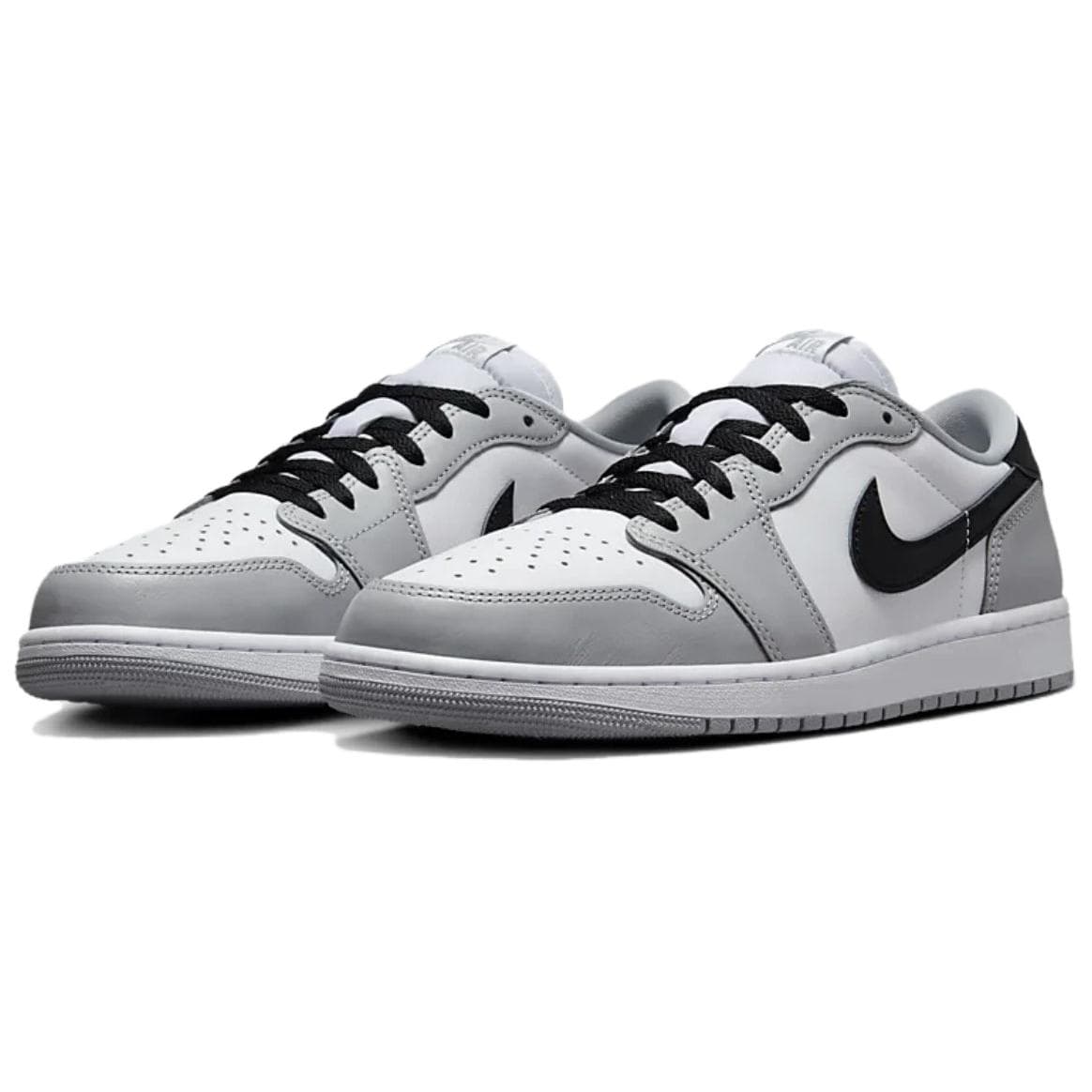 Ретро баскетбольные кроссовки Jordan Air Jordan 1 Low OG Barons Low Топ Винтажные Баскетбольные Кроссовки Мужские Белые Серые - изображение 3