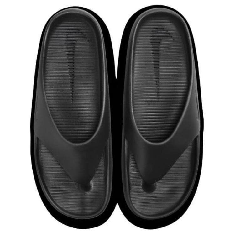Шлёпанцы Nike Calm Flip Flop Устойчивые к истиранию противоскользящие шлепанцы женские черные - изображение 4
