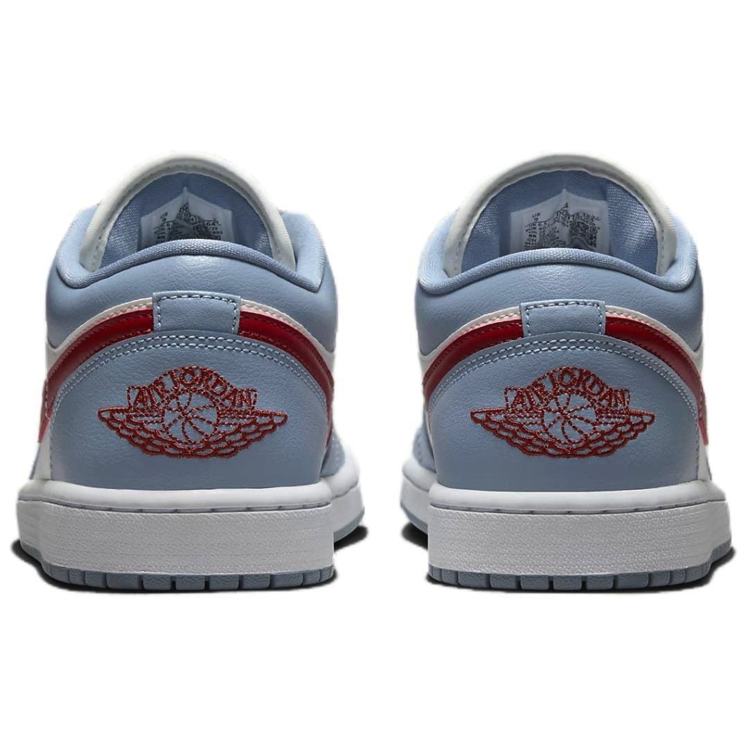 Ретро баскетбольные кроссовки Jordan Air Jordan 1 Low Blue Grey Dune Red - изображение 4