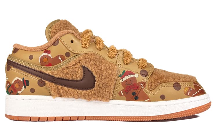 Ретро баскетбольные кроссовки Air Jordan 1 Low Utility "Teddy Bear" — фото 3