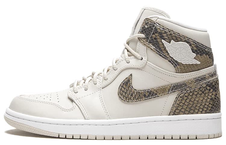 Ретро баскетбольные кроссовки Jordan Air Jordan 1 Retro High White Snake (W) - изображение 1