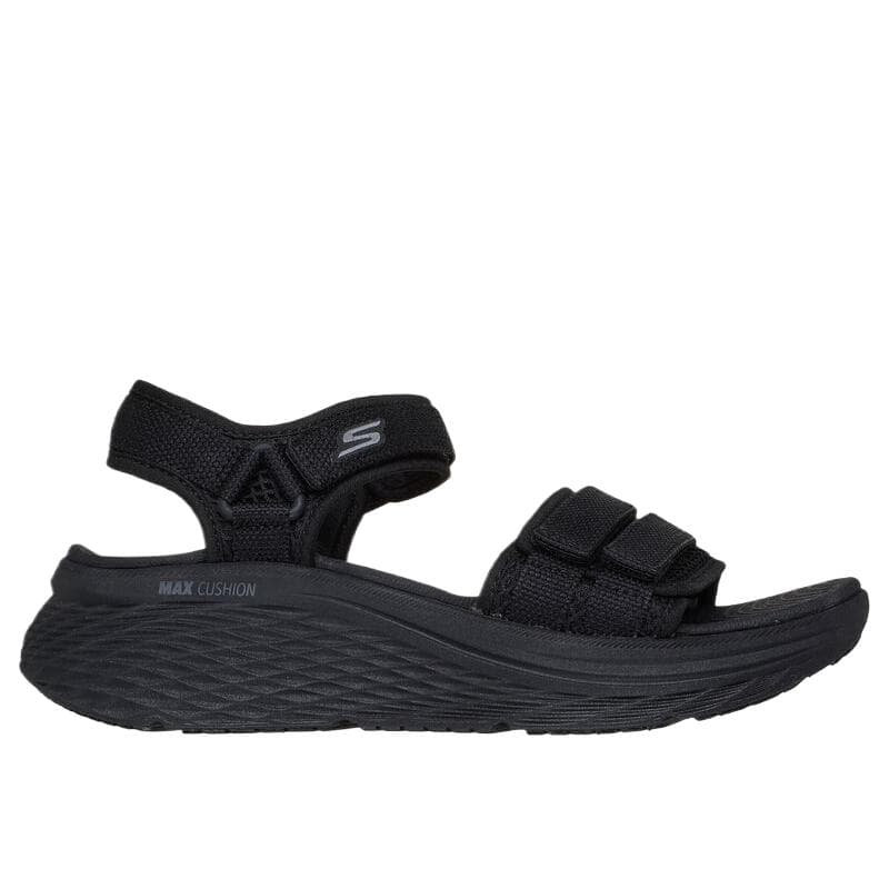 Шлёпанцы Skechers Max Cushioning One Шнуровка Сандалии Женские Черные - изображение 3