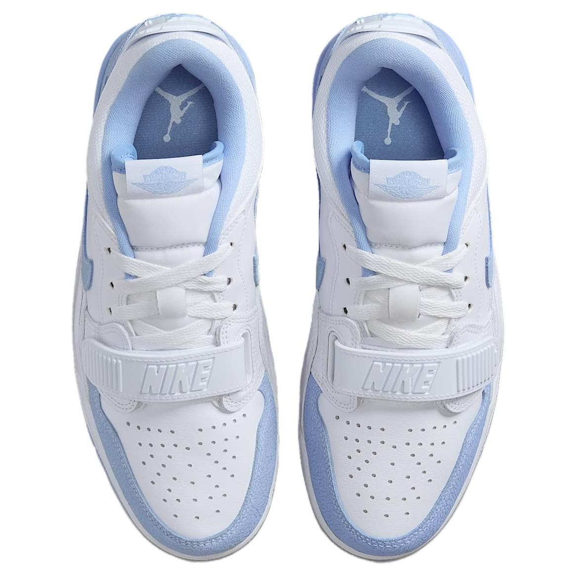 Ретро баскетбольные кроссовки Jordan Legacy 312 Low White Blue - изображение 4