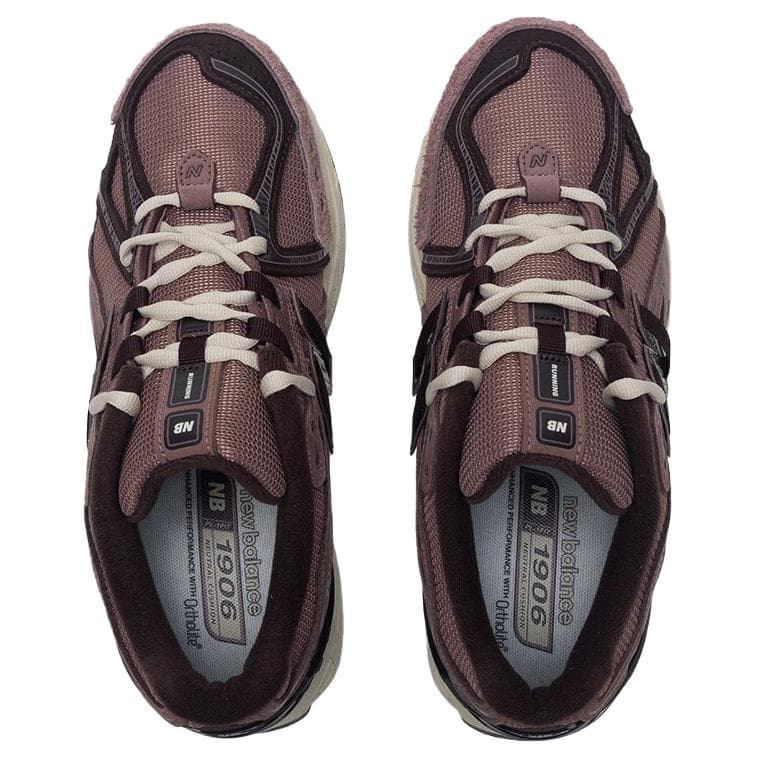 Кроссовки New Balance NB 1906R Дышащие Низкие Кроссовки с Толстой Подошвой Унисекс Коричневые - изображение 3