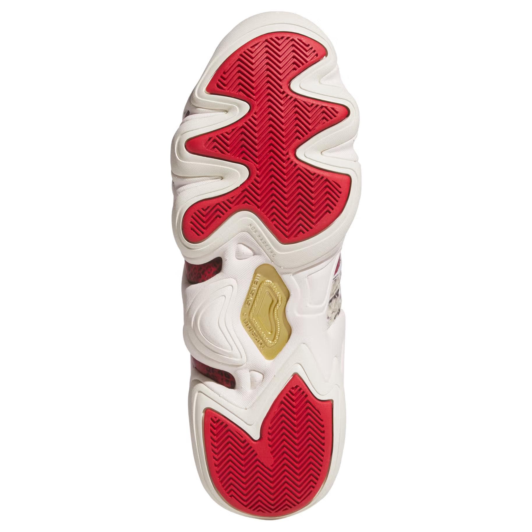 Кроссовки для баскетбола Adidas Crazy 8 противоскользящие устойчивые к истиранию низкие баскетбольные кроссовки унисекс бежево-красные - изображение 5