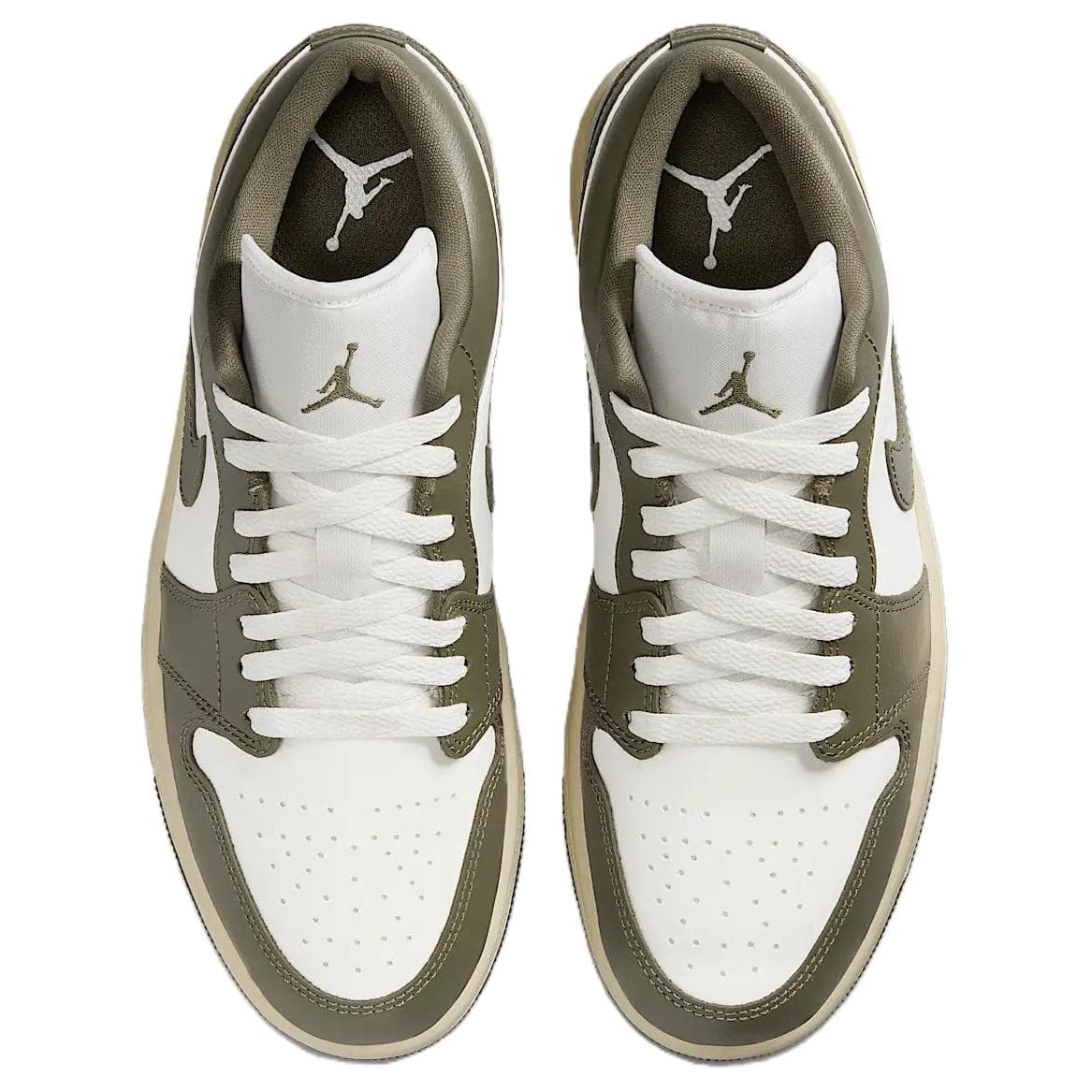 Ретро баскетбольные кроссовки Jordan Air Jordan 1 Low White Green - изображение 4