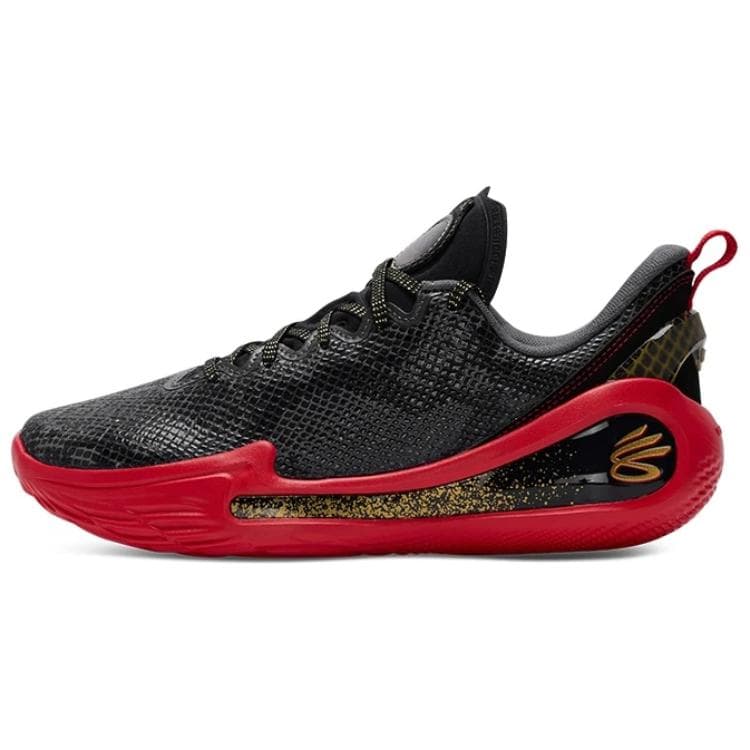 Кроссовки для баскетбола Under Armour Curry 12 Low Топ Баскетбольные кроссовки Унисекс Черно-серый - изображение 1