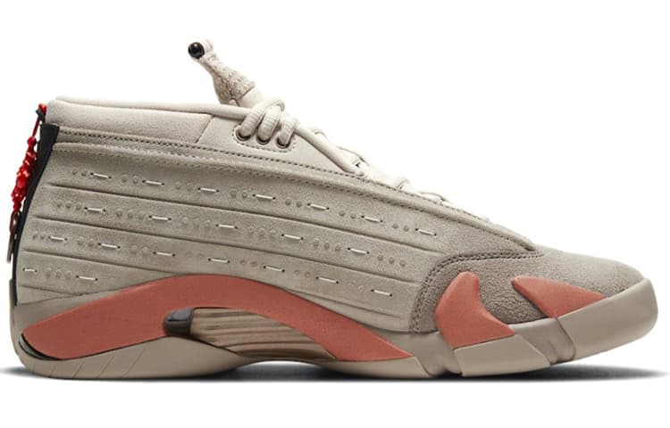 Ретро баскетбольные кроссовки CLOT x Air Jordan 14 Low SP "Terracotta" - изображение 2