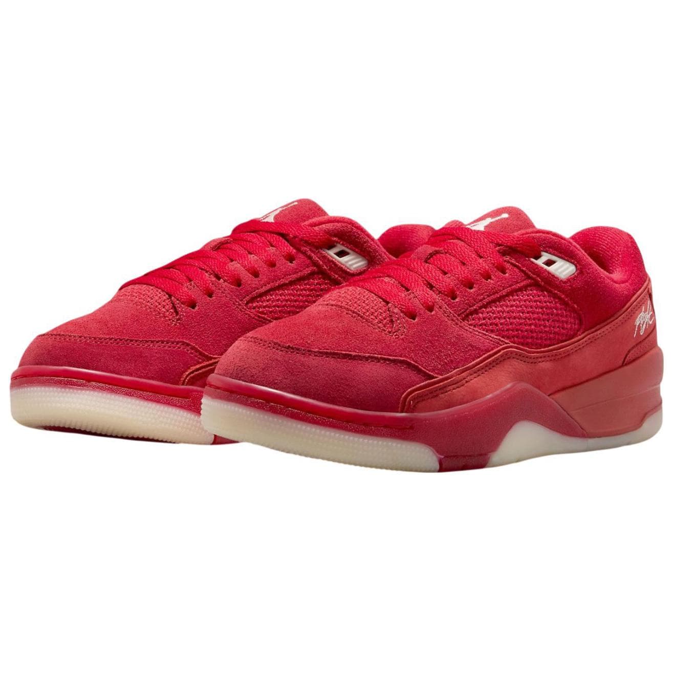 Кроссовки Jordan Flight Slip Resistant Abrasion Resistant Low Top Винтажные Баскетбольные Кроссовки Женские Красные - изображение 3