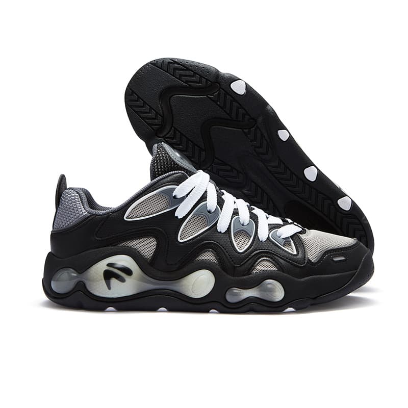 Кроссовки для баскетбола FILA FUSION VERTICAL Crack Shoes Низкие Баскетбольные Кроссовки Мужские Серебристо-Серый Черный - изображение 7