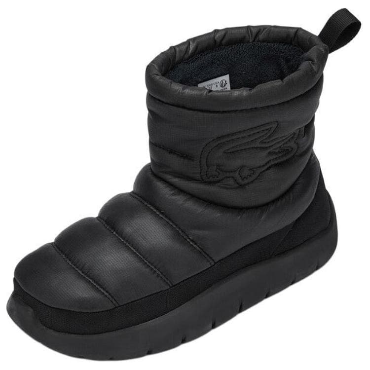 Ботинки зимние LACOSTE Ткань Короткие Сноубутсы Женские Черные - изображение 2