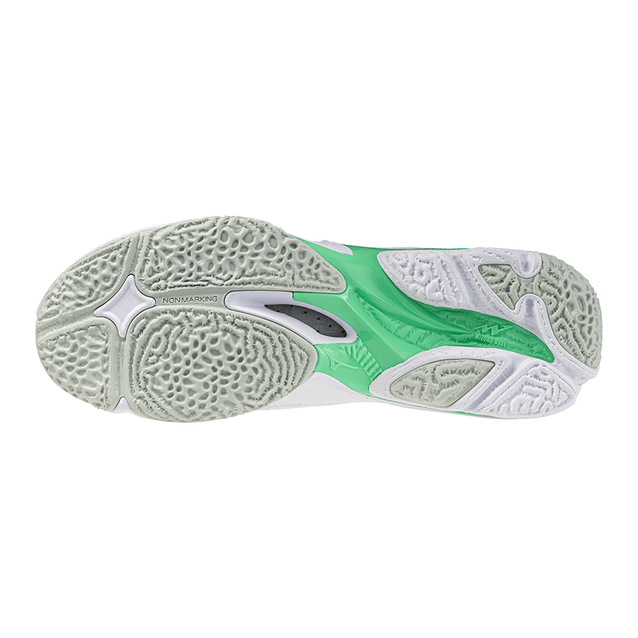 Кроссовки для спортзала Mizuno Wave Lightning Z8 Low Топ Тренировочные кроссовки Унисекс Белый голубой - изображение 4
