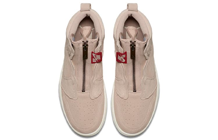 Ретро баскетбольные кроссовки Jordan Air Jordan 1 Retro High Zip Particle Beige (W) — фото 4