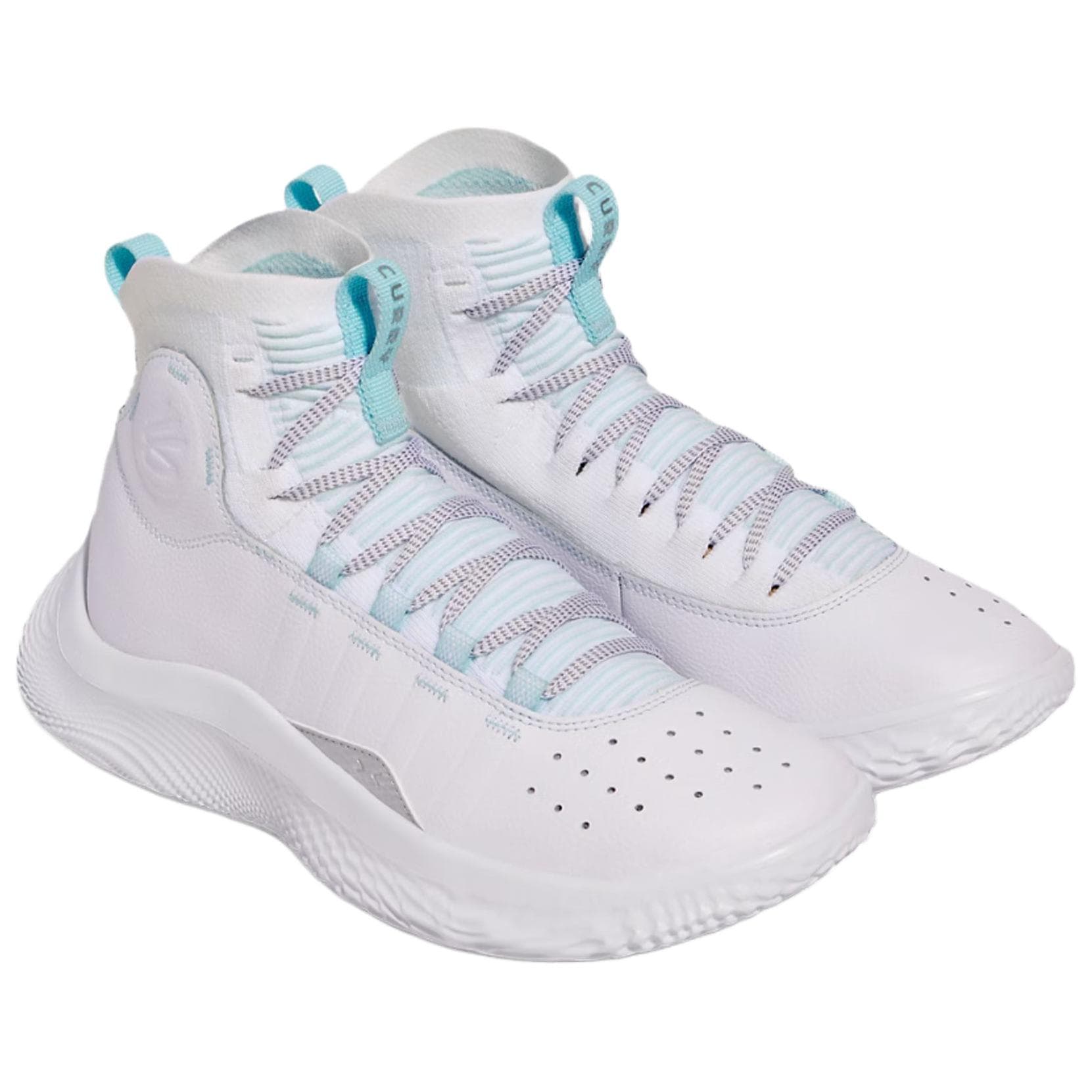 Кроссовки для баскетбола Under Armour Curry 4 противоскользящие устойчивые к истиранию высокие баскетбольные кроссовки унисекс белые - изображение 3