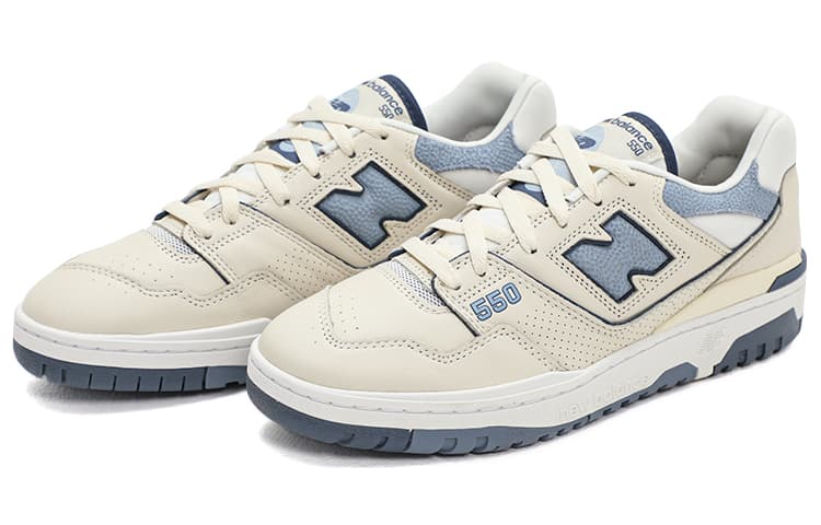 Ретро баскетбольные кроссовки New Balance 550 White Blue - изображение 3