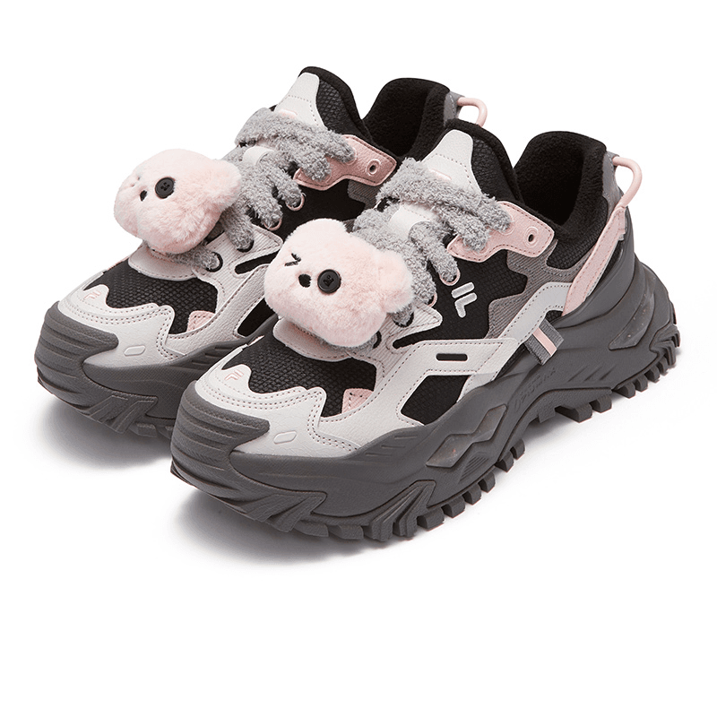 Кроссовки FILA FUSION BIANCO WE Пират Медвежонок С флисовой подкладкой Trendy Fashion Low Топ Массивные кроссовки Женские - изображение 2