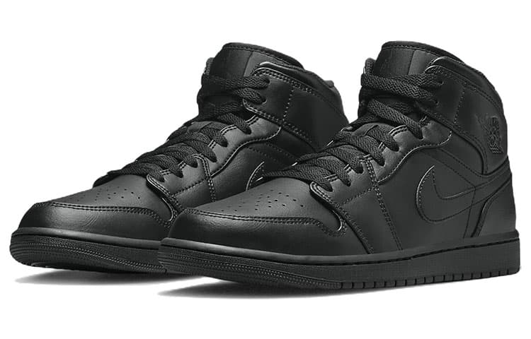 Ретро баскетбольные кроссовки Jordan Air Jordan 1 Mid Black — фото 3