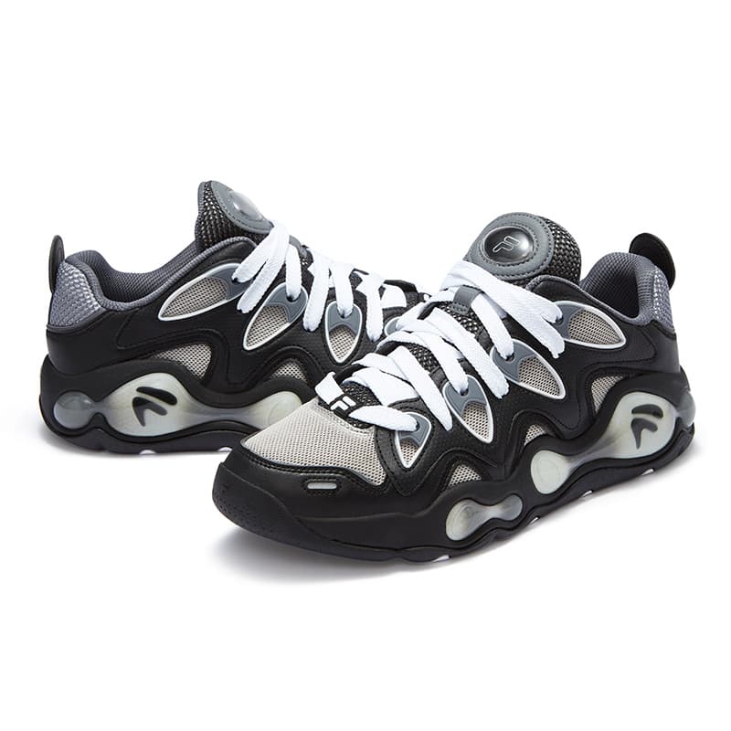 Кроссовки для баскетбола FILA FUSION VERTICAL Crack Shoes Низкие Баскетбольные Кроссовки Мужские Серебристо-Серый Черный - изображение 4