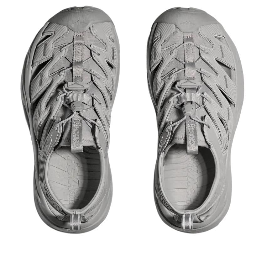 Сандалии HOKA ONE ONE Hopara Резина Противоскользящая Дышащая Амортизация Поддержка Водная Обувь для спорта Унисекс Серый - изображение 5