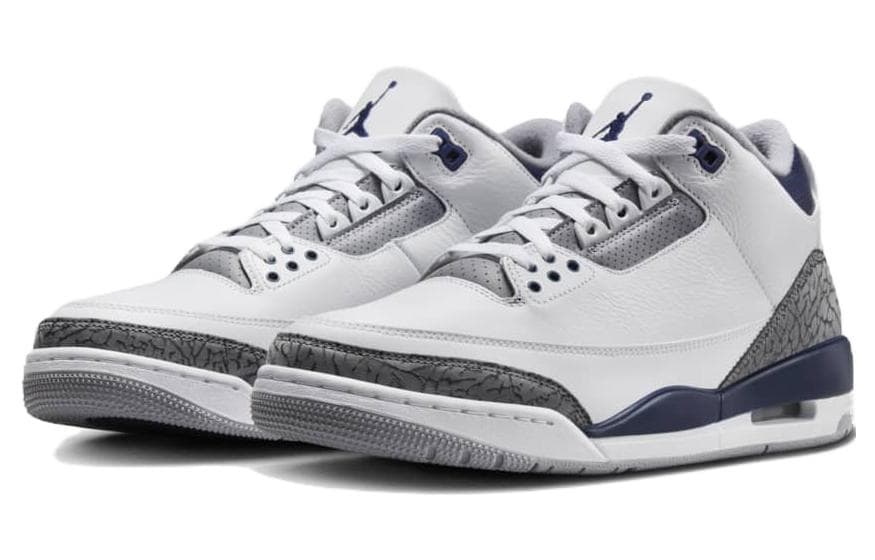 Ретро баскетбольные кроссовки Jordan Air Jordan 3 "Midnight Navy" - изображение 3