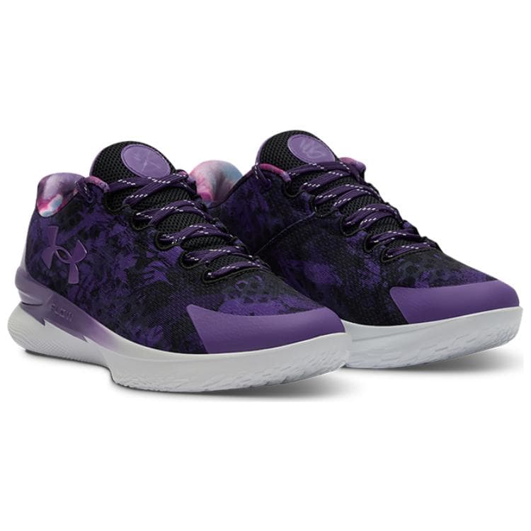 Кроссовки для баскетбола Under Armour Curry 1 Противоскользящие Устойчивые к истиранию Низкие Баскетбольные Кроссовки Мужские Фиолетовые Серые - изображение 3