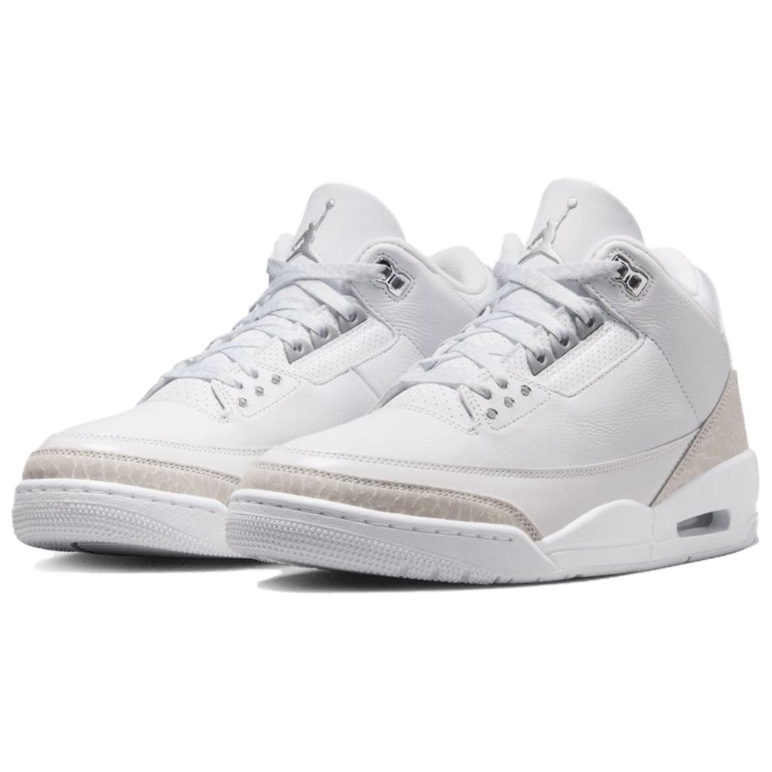 Ретро баскетбольные кроссовки Jordan Air Jordan 3 Кожа MID Ретро-баскетбольные кроссовки Мужские Белые - изображение 3