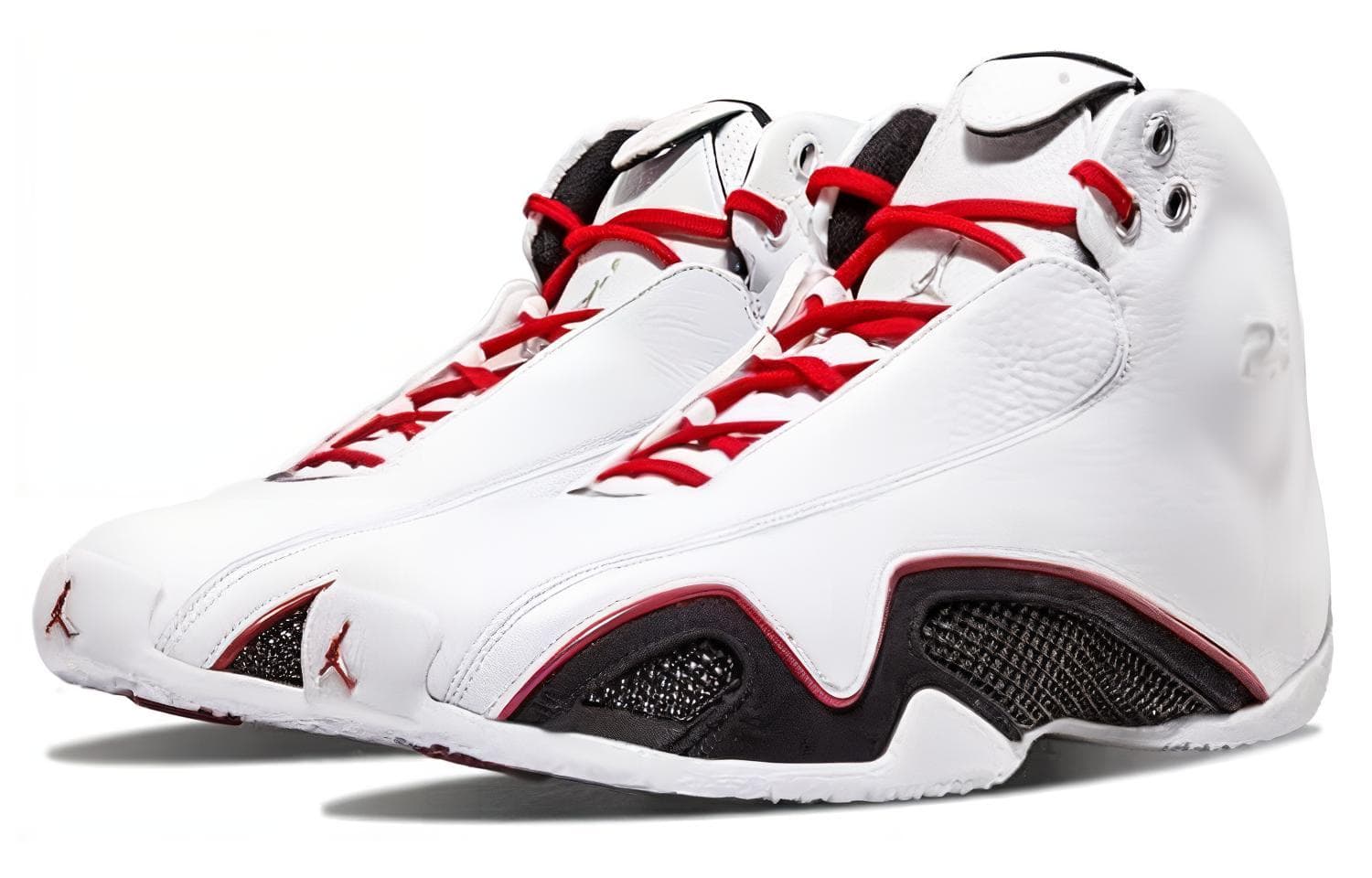 Ретро баскетбольные кроссовки Jordan Air Jordan 21 White Varsity Red Metallic Silver (2006) - изображение 3