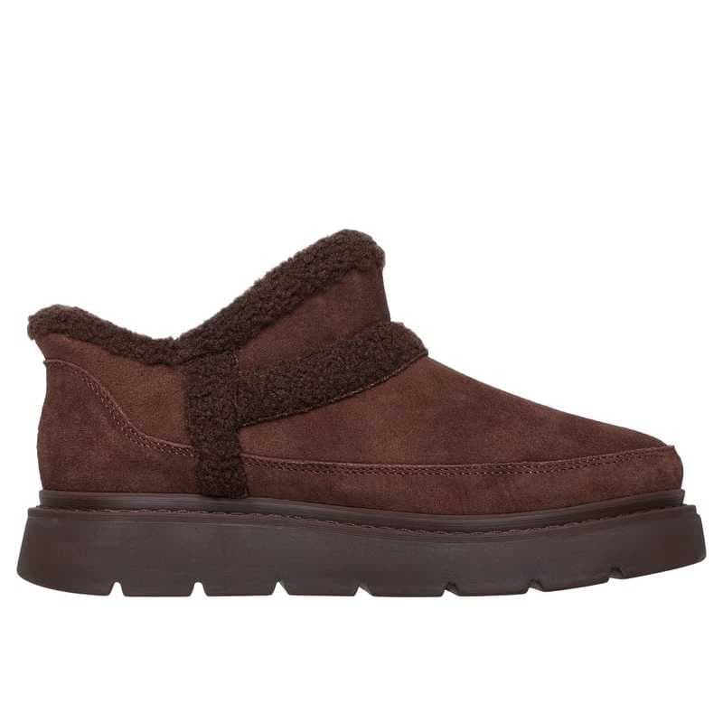 Ботинки зимние Skechers Короткий Сноубутсы Женские Шоколад - изображение 2