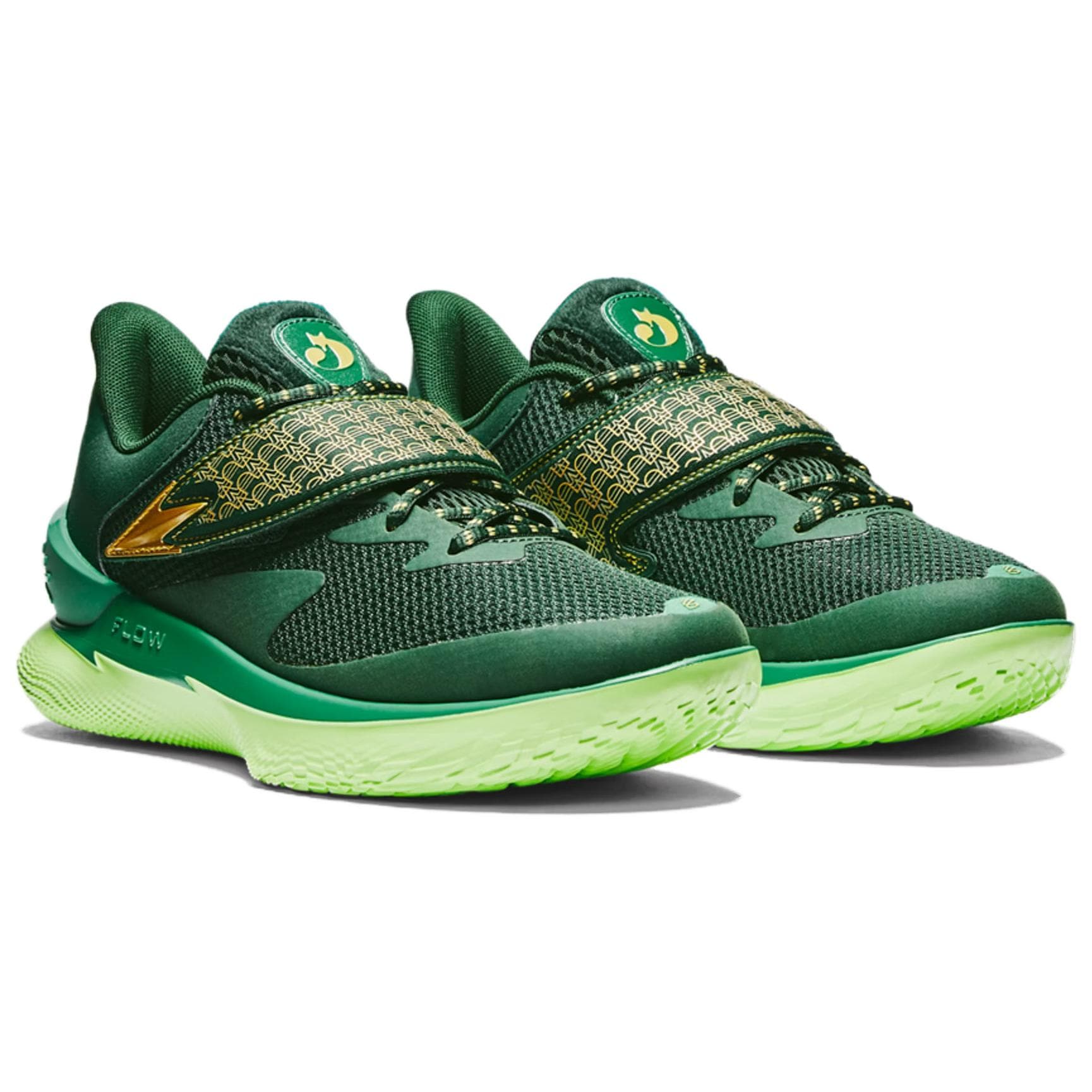 Кроссовки для баскетбола Under Armour Curry Fox 1 Амортизирующие противоскользящие низкие баскетбольные кроссовки унисекс черные зеленые - изображение 4
