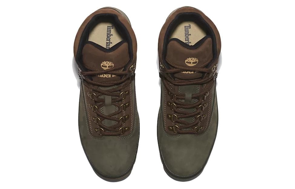 Кроссовки Timberland Противоскользящая Устойчивая к истиранию MID Топ Походная обувь Мужская Темно-зеленая - изображение 4