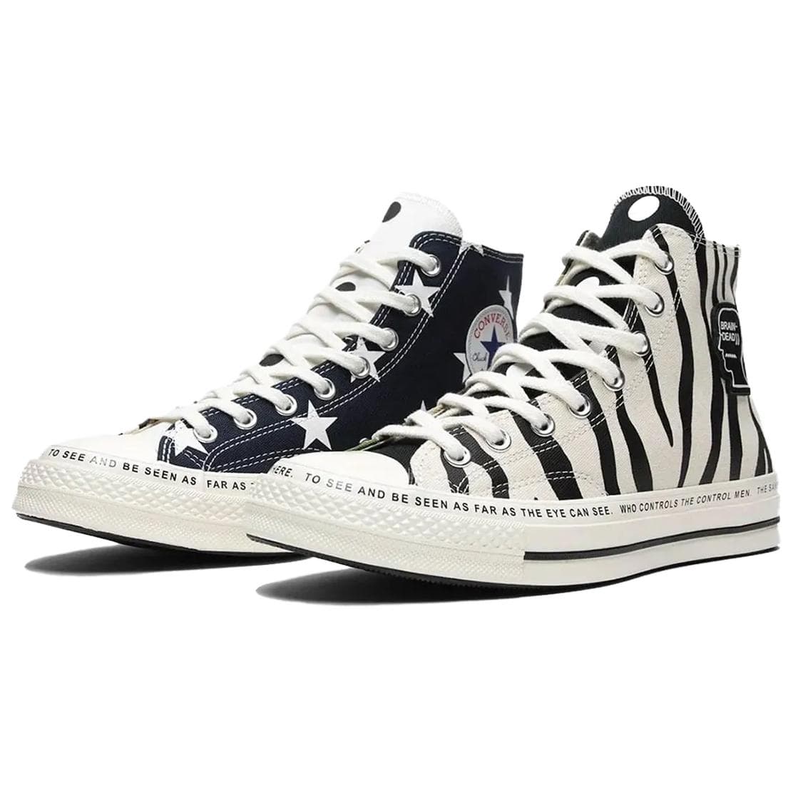 Кеды Converse ×Brain Dead Chuck 70 Удобный Износостойкий Хай-топы Кеды Унисекс Черный & Белый - изображение 3