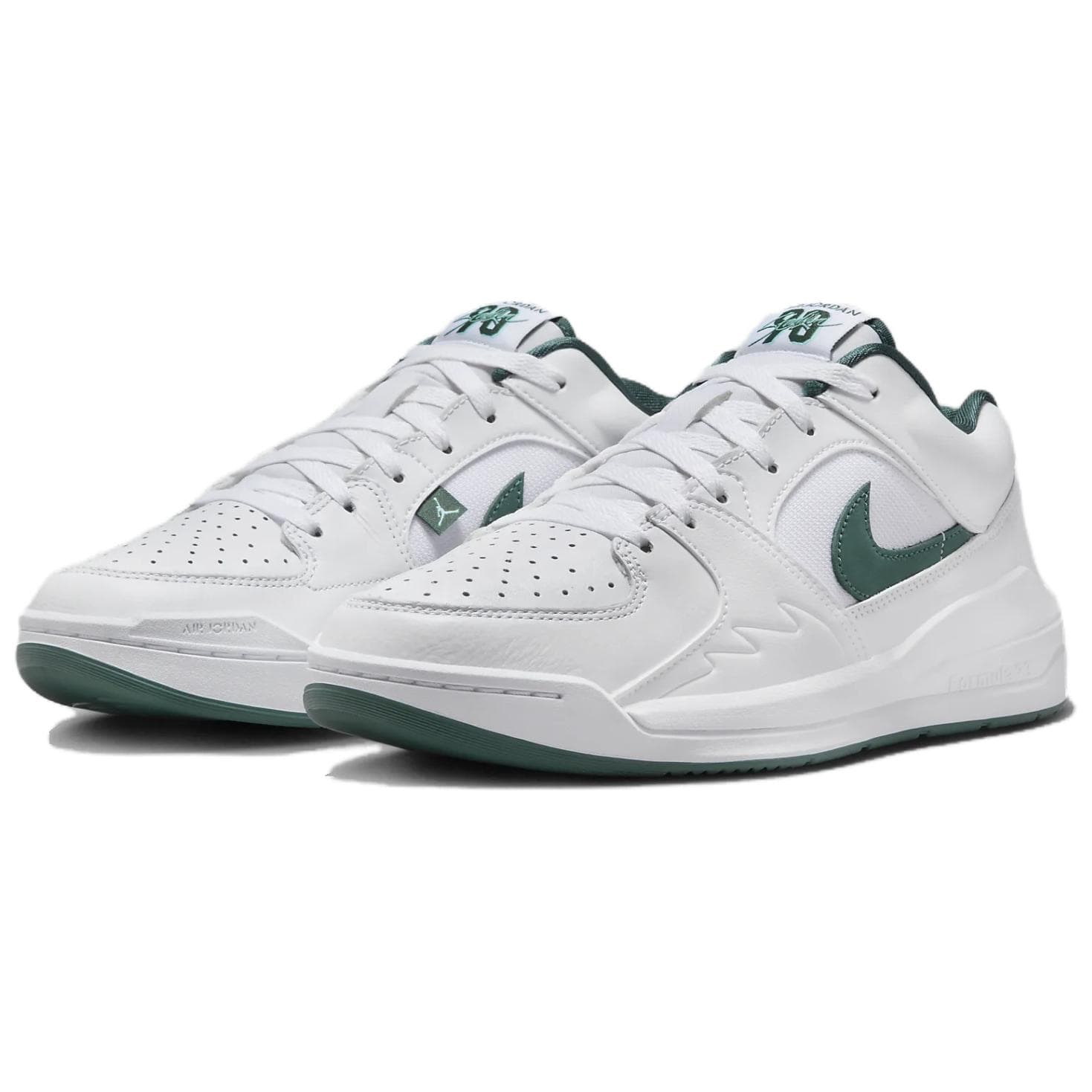 Ретро баскетбольные кроссовки Jordan Stadium 90 White Green - изображение 3