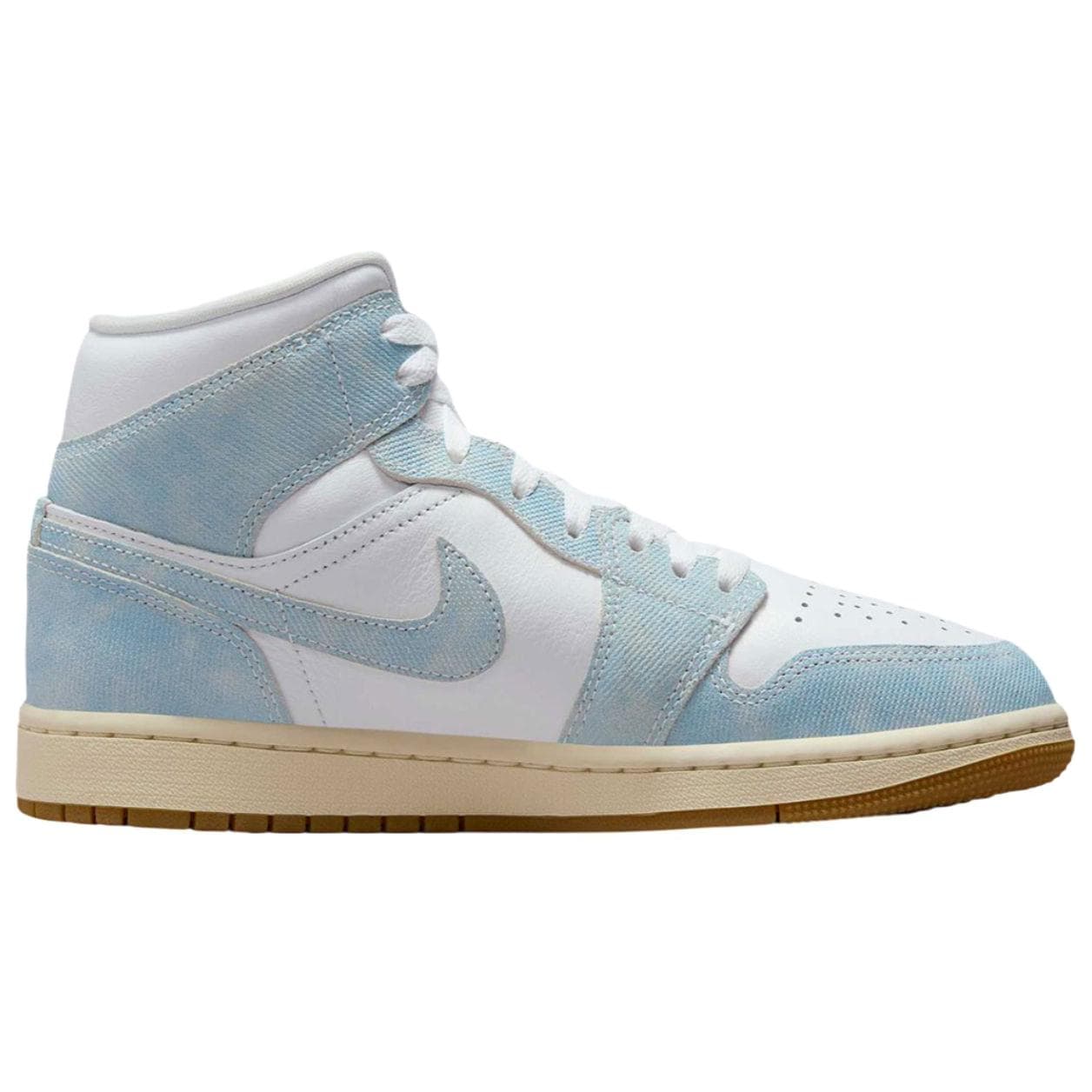 Ретро баскетбольные кроссовки Jordan Air Jordan 1 Противоскользящие Устойчивые к износу MID Топ Винтажные Баскетбольные Кроссовки Женские Белые Синие - изображение 2